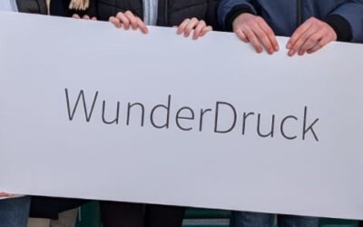 Unsere Schülerfirma „WunderDruck“ stellt sich auf der Landesschülerfirmenmesse von MV vor